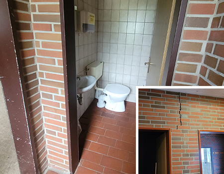 Sanierung des Altbaus (80er) Vereinsheim und Neubau von Kabinen